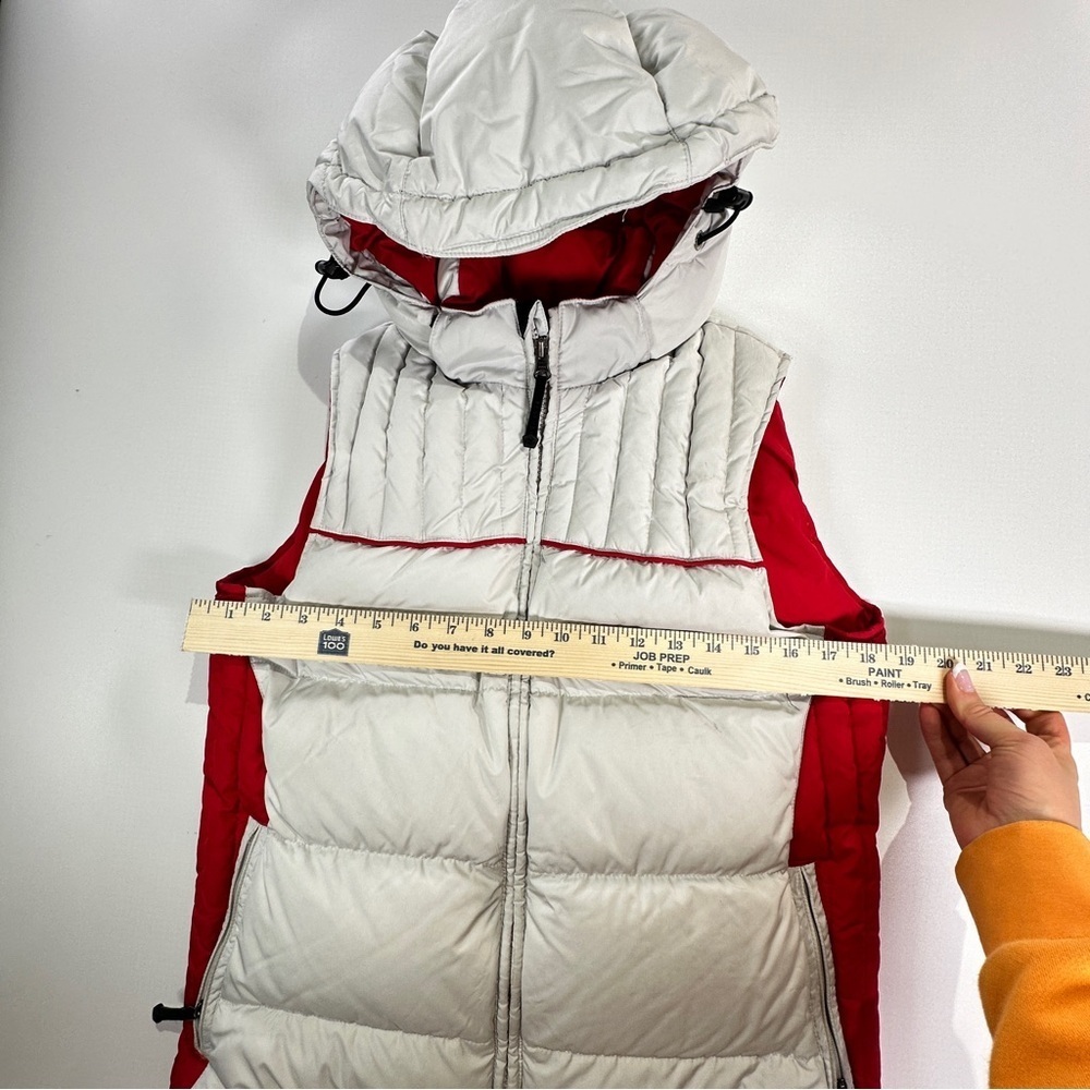 Bonfire vest hooded down alpine puffer red white size M - Picture 14 of 14
